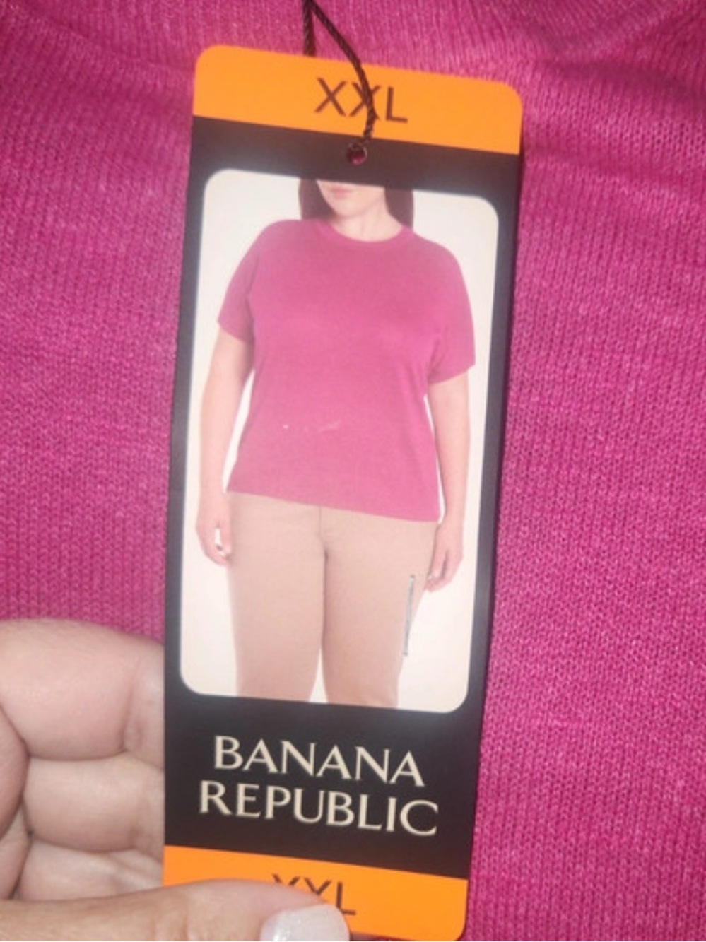 NWT Banana Republic Crewneck Lightweight Summer Sweatshirt in Hot Pink Plus XXL